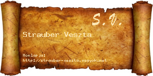 Strauber Veszta névjegykártya